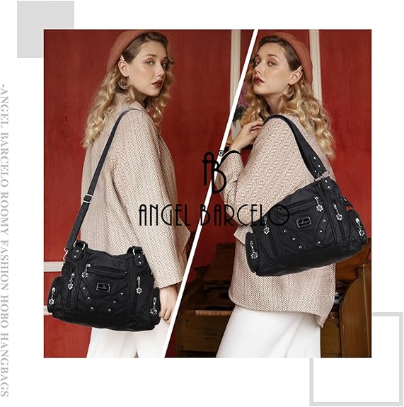 Angel Barcelo Roomy Fashion Hobo Shoulder Bag